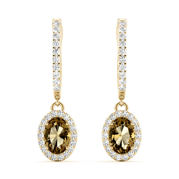 Oval Halo Diamond Earrings · 0.53 ct tw
