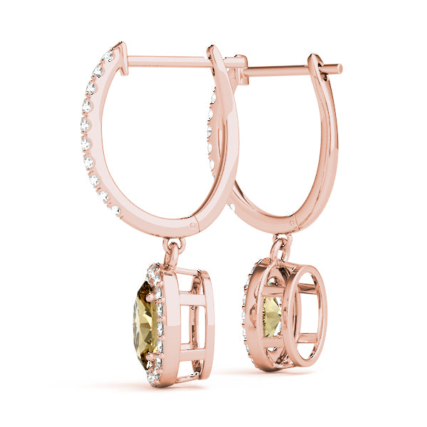 Oval Halo Diamond Earrings · 0.91 ct tw