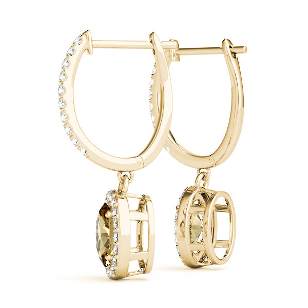 Oval Halo Diamond Earrings · 4.50 ct tw