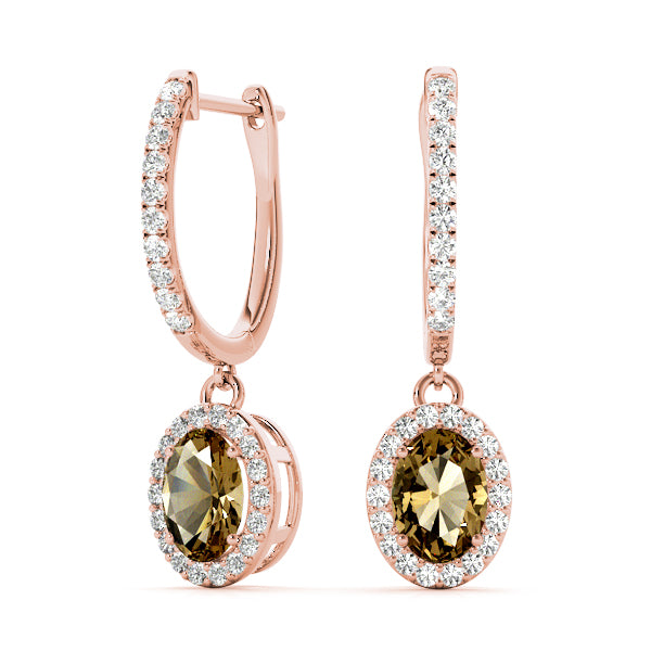 Oval Halo Diamond Earrings · 0.91 ct tw