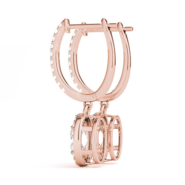 Oval Halo Diamond Earrings · 0.53 ct tw
