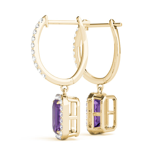 Emerald Halo Diamond Earrings · 4.56 ct tw