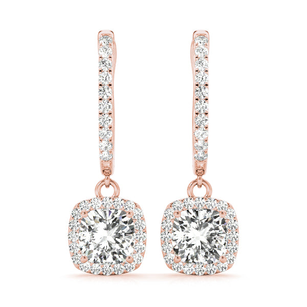 Cushion Halo Diamond Earrings · 1.84 ct tw