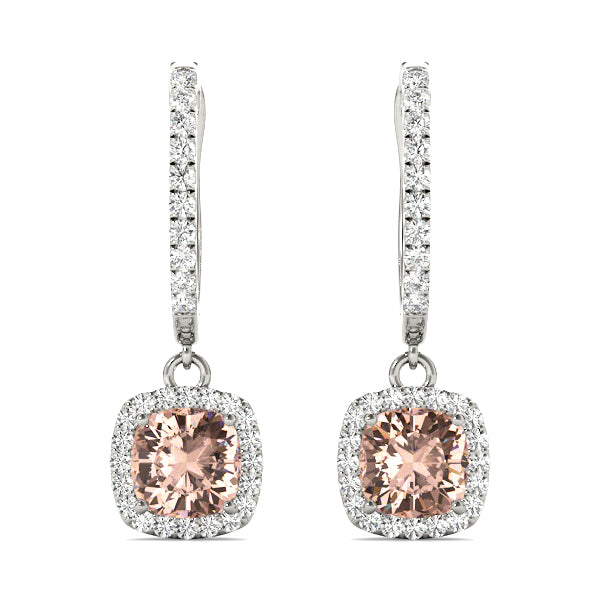 Cushion Halo Diamond Earrings · 1.84 ct tw