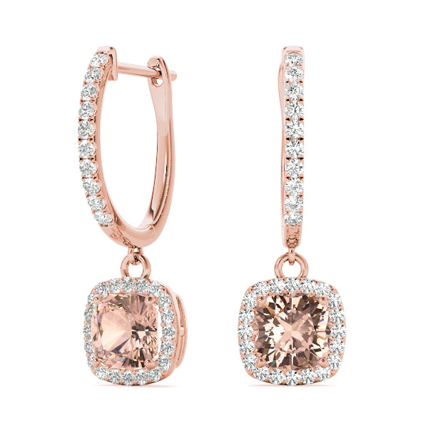 Cushion Halo Diamond Earrings · 0.56 ct tw