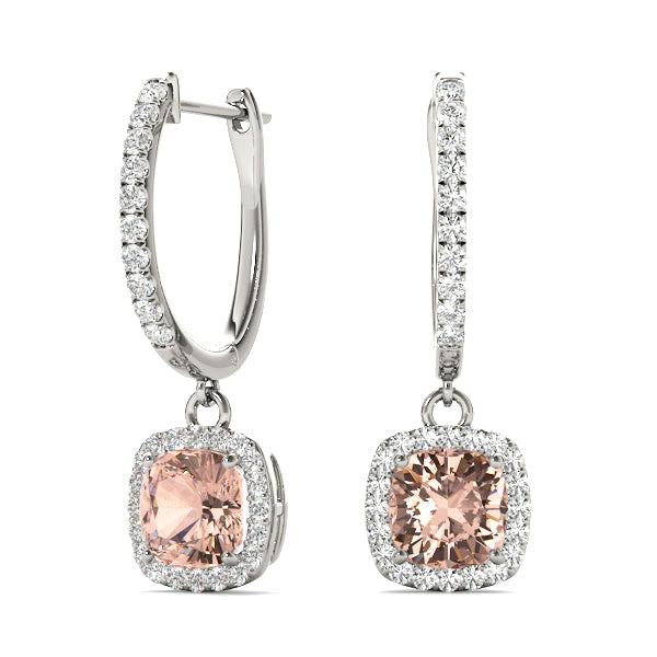 Cushion Halo Diamond Earrings · 0.62 ct tw