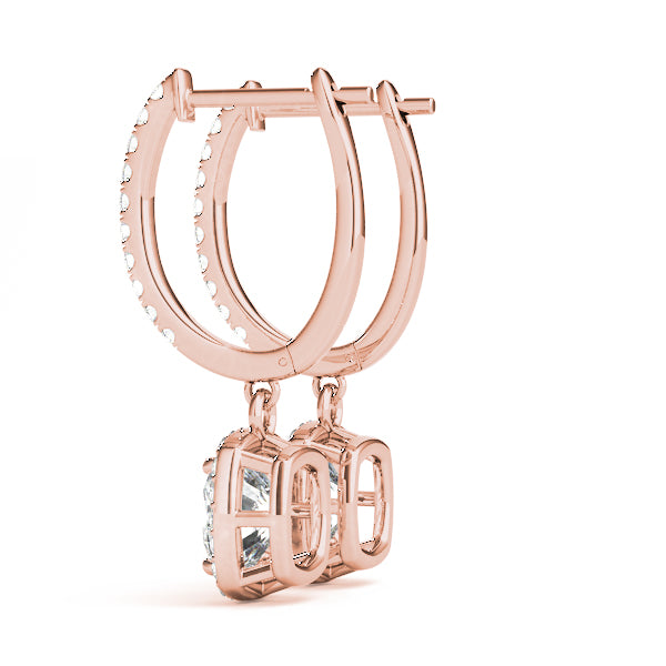 Cushion Halo Diamond Earrings · 0.62 ct tw