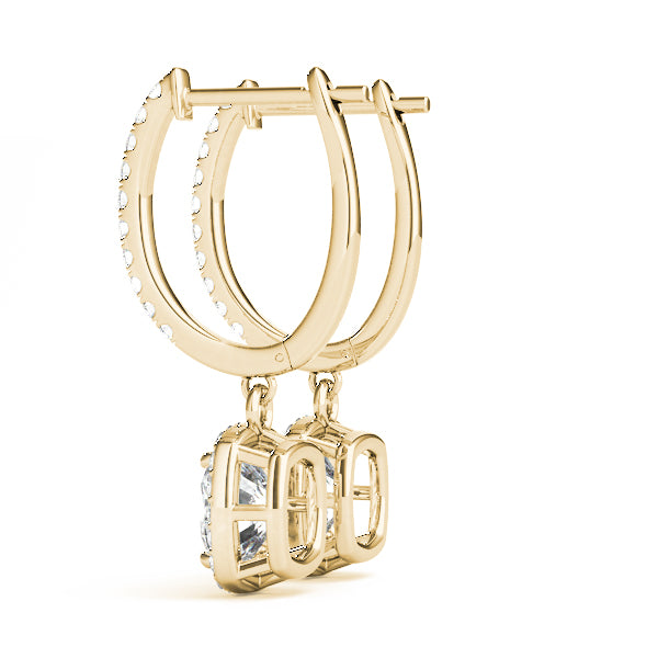 Cushion Halo Diamond Earrings · 4.53 ct tw