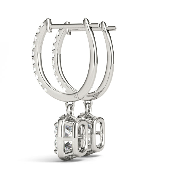 Cushion Halo Diamond Earrings · 1.84 ct tw