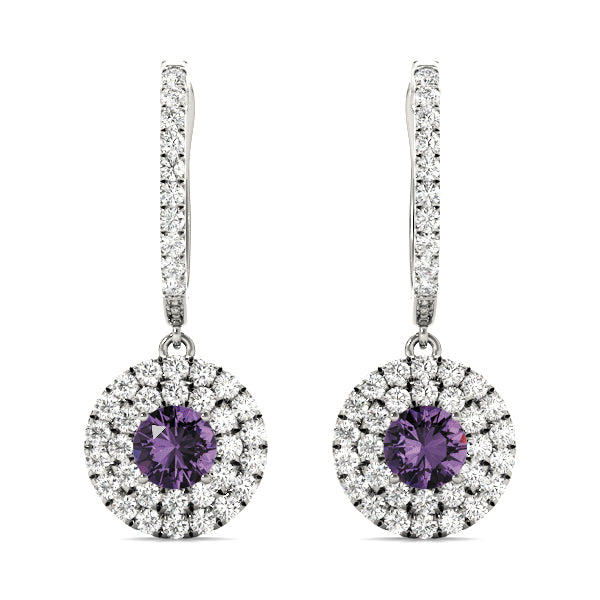 Round Halo Diamond Earrings · 1.65 ct tw