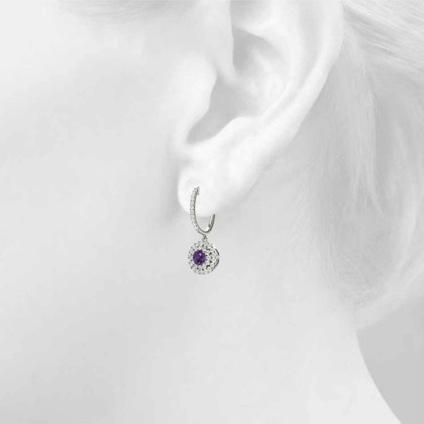 Round Halo Diamond Earrings · 1.65 ct tw