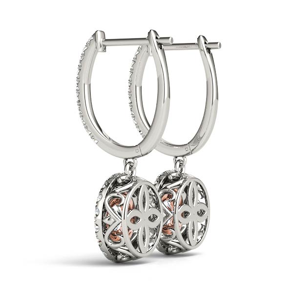 Round Halo Diamond Earrings · 0.78 ct tw