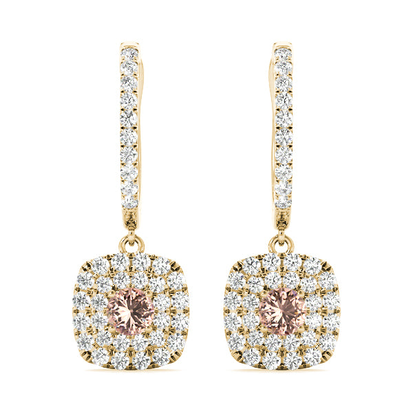 Round Halo Diamond Earrings · 0.78 ct tw