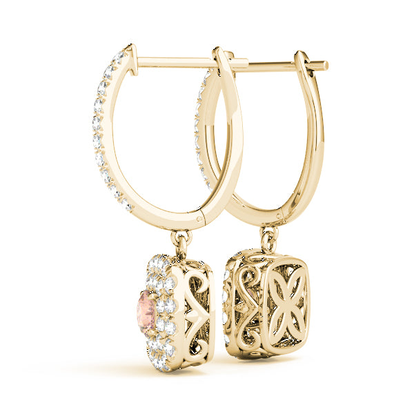 Round Halo Diamond Earrings · 1.08 ct tw