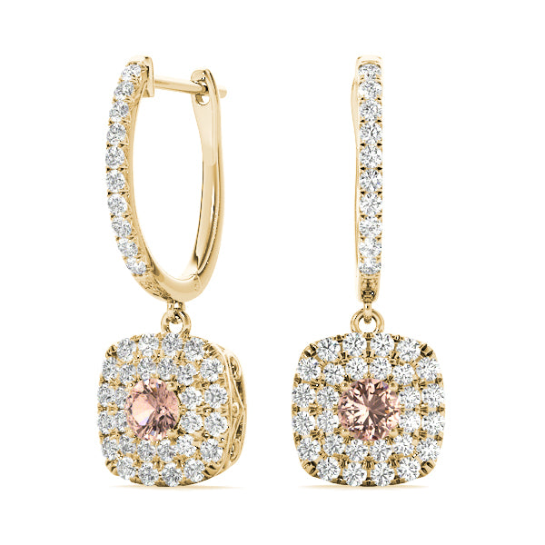 Round Halo Diamond Earrings · 1.08 ct tw