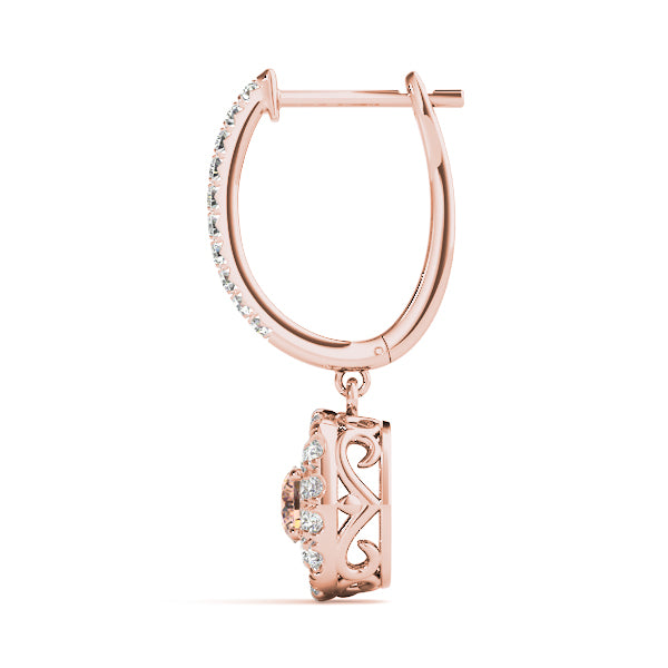 Round Halo Diamond Earrings · 1.08 ct tw