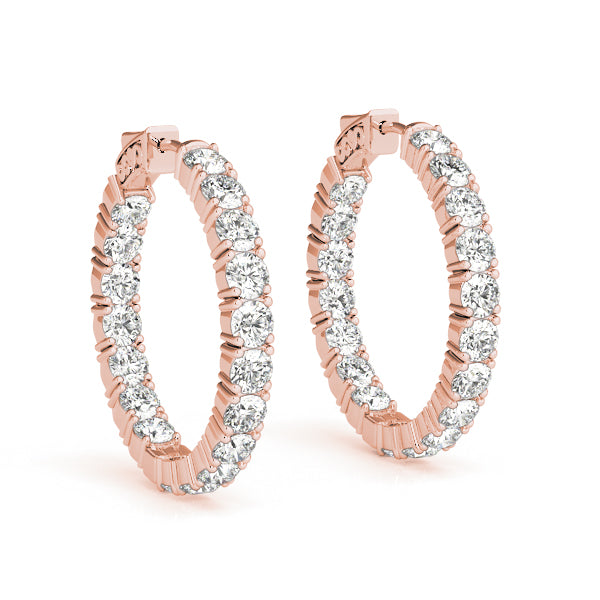 Round 1.6 Inch 4 Prong Diamond Hoop · 9.20 ct tw
