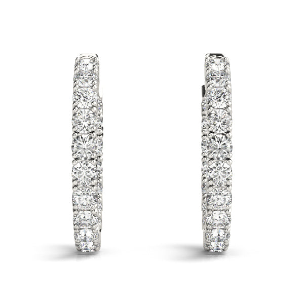 Round 1.6 Inch 4 Prong Diamond Hoop · 9.20 ct tw