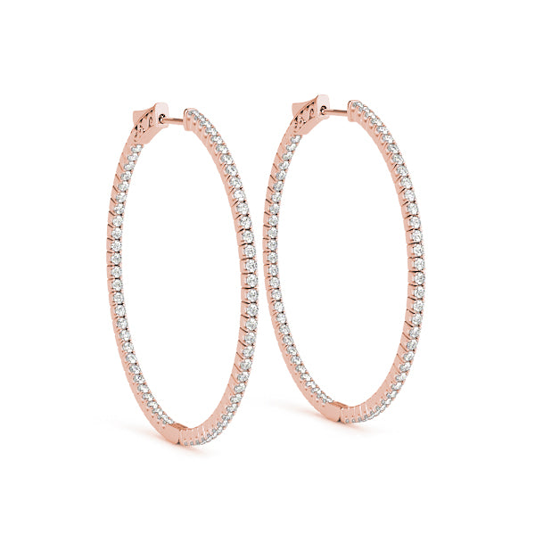 Round 1.2 Inch 4 Prong Diamond Hoop · 0.80 ct tw