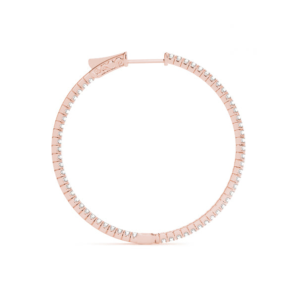 Round 1.6 Inch 4 Prong Diamond Hoop · 2.00 ct tw
