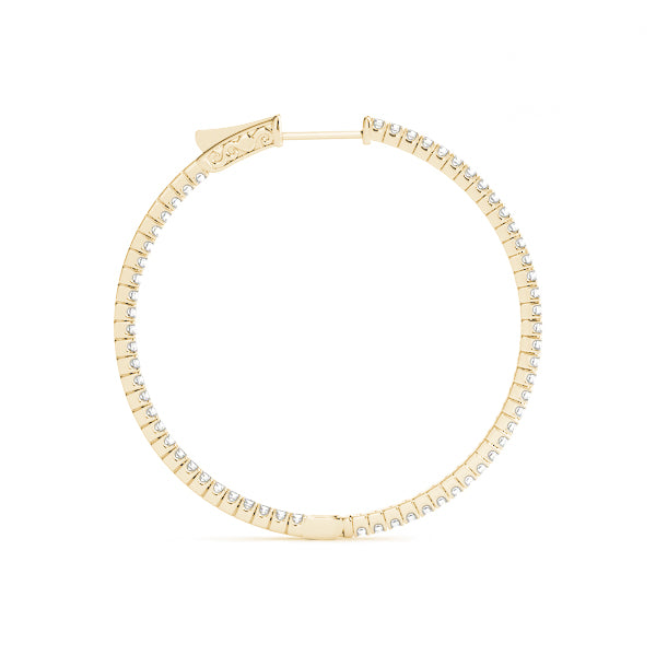 Round 1.3 Inch 4 Prong Diamond Hoop · 1.98 ct tw