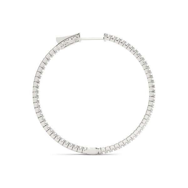 Round 1.6 Inch 4 Prong Diamond Hoop · 1.22 ct tw
