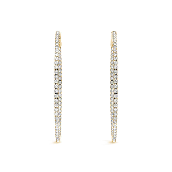 Round 2.25 Inch 4 Prong Diamond Hoop · 3.12 ct tw