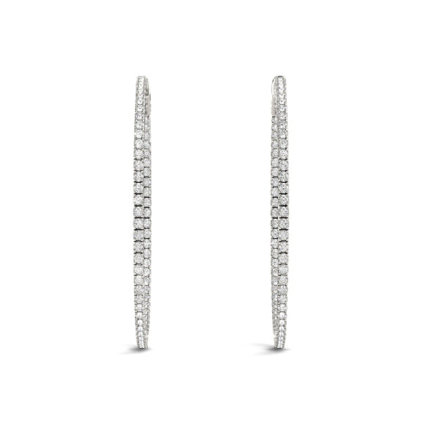 Round 1.6 Inch 4 Prong Diamond Hoop · 2.00 ct tw