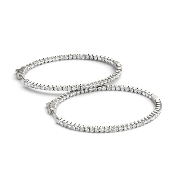 Oval 1.275 Inch 4 Prong Diamond Hoop · 6.00 ct tw