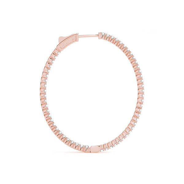 Oval 1.275 Inch 4 Prong Diamond Hoop · 6.00 ct tw