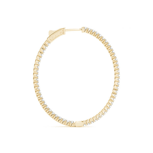 Oval 1.1 Inch 4 Prong Diamond Hoop · 3.20 ct tw