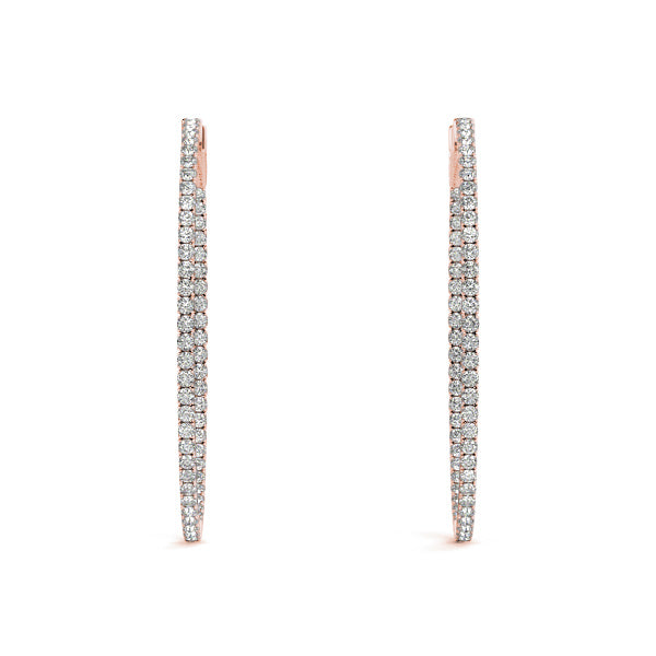 Oval 1.275 Inch 4 Prong Diamond Hoop · 6.00 ct tw