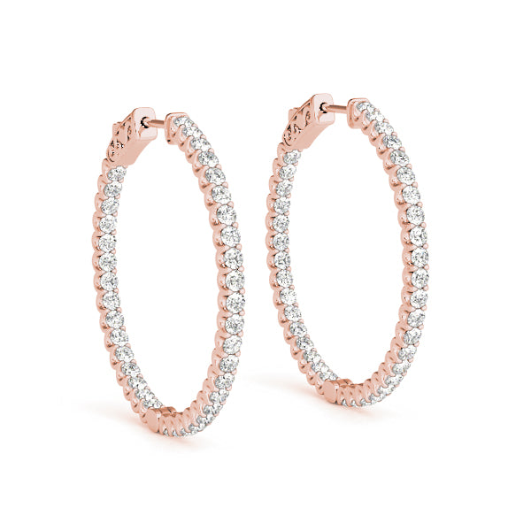 Round 1.7 Inch 2 Prong Diamond Hoop · 2.01 ct tw