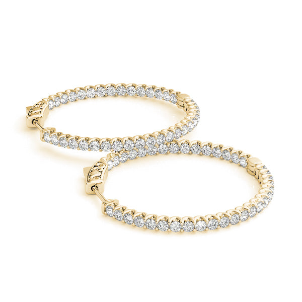 Round 1 Inch 2 Prong Diamond Hoop · 0.99 ct tw