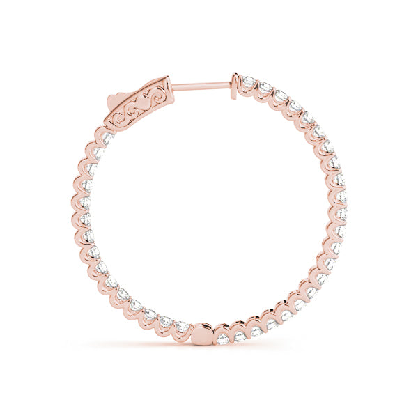 Round 1.75 Inch 2 Prong Diamond Hoop · 1.50 ct tw