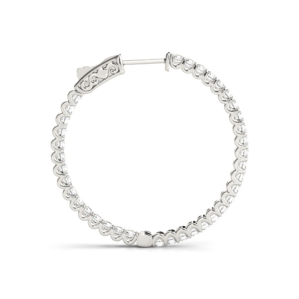 Round 1.3 Inch 2 Prong Diamond Hoop · 1.50 ct tw