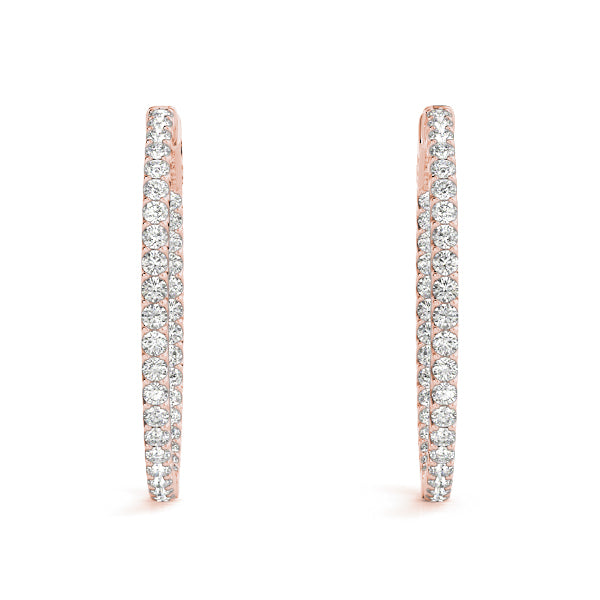 Round 1.75 Inch 2 Prong Diamond Hoop · 1.50 ct tw