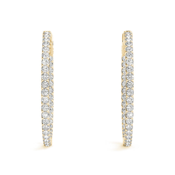 Round 0.9 Inch 2 Prong Diamond Hoop · 1.00 ct tw