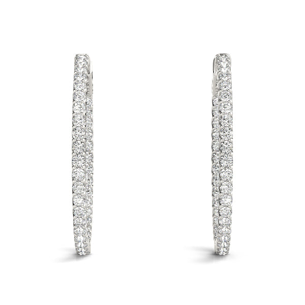 Round 1.5 Inch 2 Prong Diamond Hoop · 2.00 ct tw