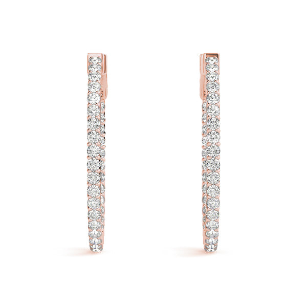Oval 1 Inch 2 Prong Diamond Hoop · 5.60 ct tw