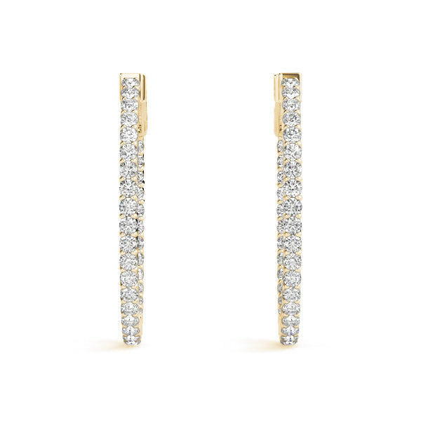 Oval 1 Inch 2 Prong Diamond Hoop · 5.60 ct tw