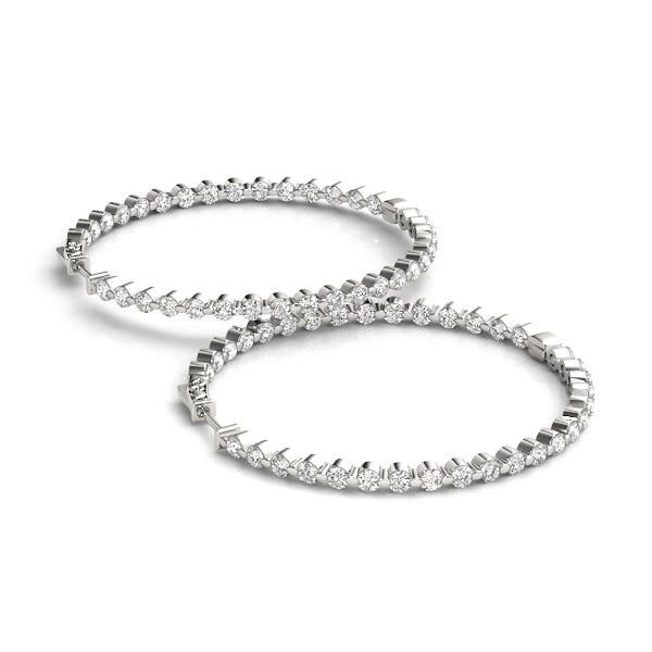 Round 1 Inch 1 Prong Diamond Hoop · 4.00 ct tw