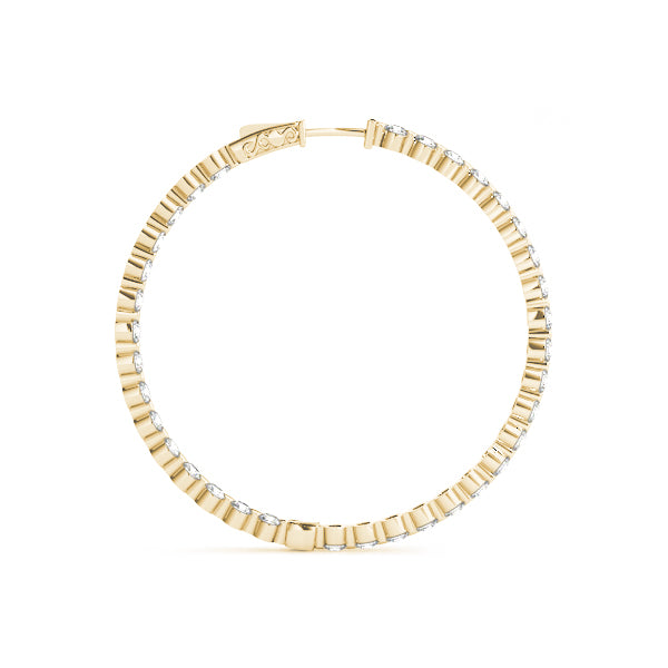 Round 1 Inch 1 Prong Diamond Hoop · 4.00 ct tw