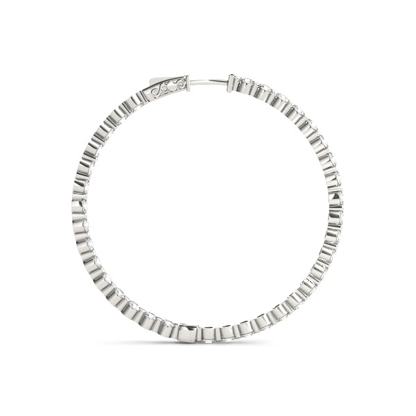 Round 1.5 Inch 1 Prong Diamond Hoop · 6.80 ct tw