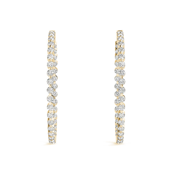 Round 2 Inch 1 Prong Diamond Hoop · 8.10 ct tw