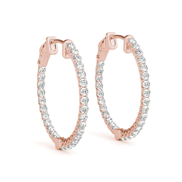 Round 0.75 Inch Lucida Diamond Hoop · 1.82 ct tw