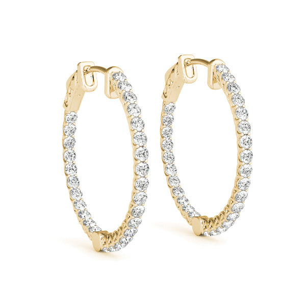 Round 1 Inch Lucida Diamond Hoop · 2.20 ct tw