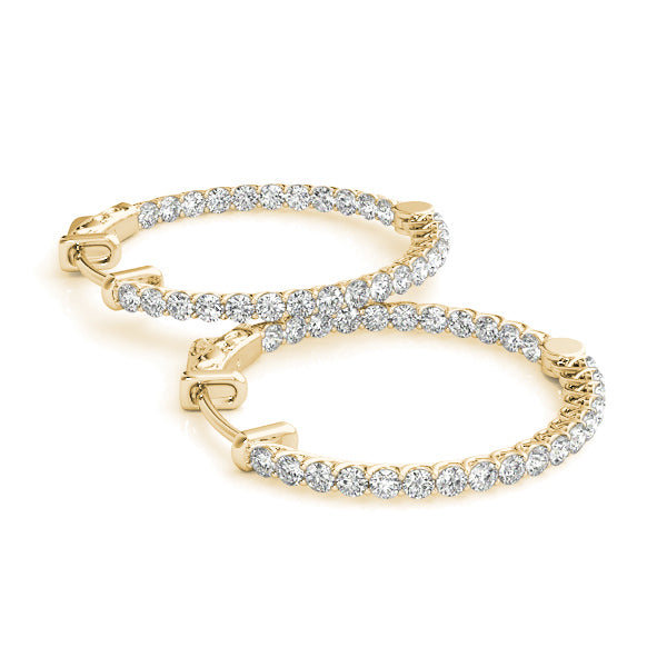 Round 0.75 Inch Lucida Diamond Hoop · 1.82 ct tw