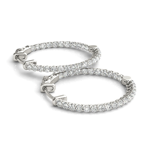 Round 1 Inch Lucida Diamond Hoop · 2.20 ct tw