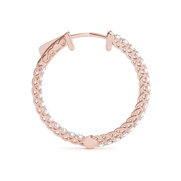 Round 0.75 Inch Lucida Diamond Hoop · 1.50 ct tw